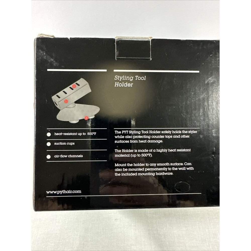 Styling Tool Holder NIB Pretty Young Thing PYT Heat Resistant Suction Cup Black - Picture 7 of 7